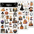 CATaireen Rub on Transfers for Crafts Vintage Scrapbooking Stickers Small Decals Adults Journaling DIY Supplies Use for Fabric Paper Wood Stone Canvas Acrylic Cloth (Halloween) - style: Halloween