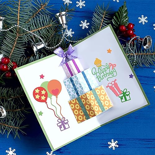 INFUNLY 19pcs Balloons Metal Die Cuts Happy Birthday Cutting Die for Card Making Balloons Cake Cutting Metal Balloons Stencils for Scrapbooking Embossing Die Cuts for DIY Album Decorative - color: Balloons