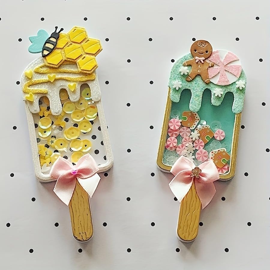 Lapoo Tool Metal Cutting Die for Scrapbooking - Durable, Cut Stencils for DIY Scrapbook Photo Album Decorative Paper Card, Card Making Supplies, Embossing (Ice Cream Shaker 4.5 x 4.1 in) - color: Ice Cream Shaker 4.5 x 4.1 in