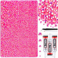 BELLEBOOST 36000Pcs Hot Pink AB Rhinestones Bedazzling Kit - color: Hot Pink AB 2-6mm, size: Large Pack with Glue