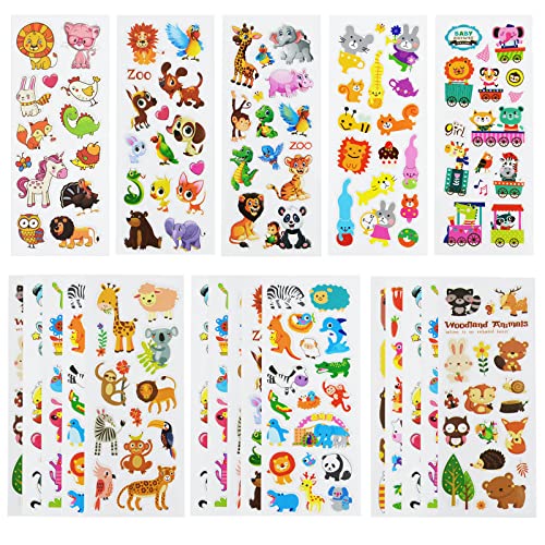 24 Sheets 400+ Animal 3D Puffy Stickers for Toddlers Kids Boys Girls - style: Cartoon Animal