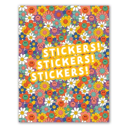 Retro Flowers Reusable Blank Sticker Collecting Album Storage Book Organizer w 28 Silicone-Coated Easy-Release Pages - color: Retro Flowers