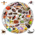 100 PCS Insect Stickers Cartoon Bug Stickers for Laptop Water Bottle Computer Refrigerator Luggage Phone Case Bicycle Teens (Insect) - style: Insect