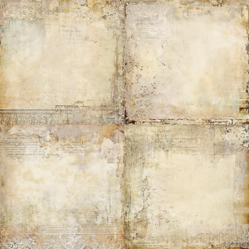 24 Sheets Vintage Lace Scrapbooking Paper Pad 6x6, Neutral Aged Background Craft Paper for Adult Journaling, Card Making, Collage & DIY Scrapbook Projects - color: 6x6 Vintage Lace