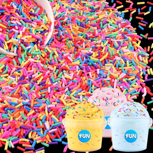 110g Non-edible Slime Mix Ins Slime Add Ins, Fake Sprinkles Slime Charms A - color: Colorful Sprinkles D
