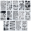 Mr. Pen- Bible Journaling Stencil Set, 4.2 x 7 Inch, 14 Sheets - style: Bible Journaling Stencil