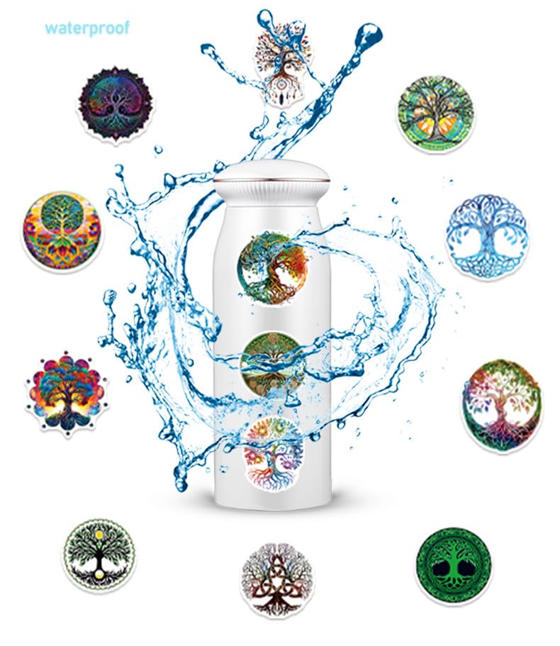 50Pcs Tree of Life Stickers, Nordic Boho Vinyl Decals - style: Tree of Life Stickers