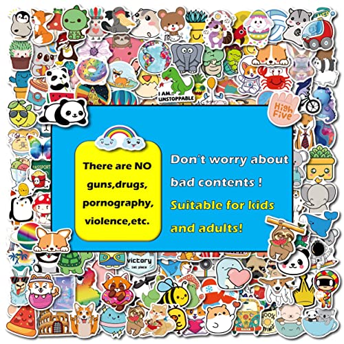 200Pcs Water Bottle Stickers for Kids Teens, Waterproof Vinyl Stickers - color: 200pcs Water Bottle Stickers