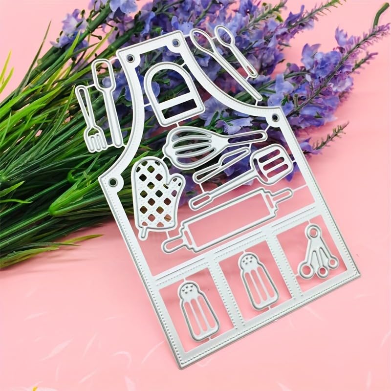 Lapoo Tool Metal Cutting Die for Scrapbooking - Durable, Cut Stencils for DIY Scrapbook Photo Album Decorative Paper Card, Card Making Supplies, Embossing (Apron Tools 4.8 x 3.2 in) - color: Apron Tools 4.8 x 3.2 in