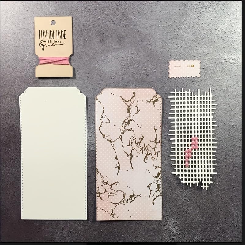 Lapoo 3D Backgrounds Frame Metal Cutting Die for Scrapbooking, New Cutting Dies DIY Album Card Making Decor Paper Craft Metal Die Cuts Party Wedding Decorations (Grid C 3.9 x 2 in) - color: Grid C 3.9 x 2 in