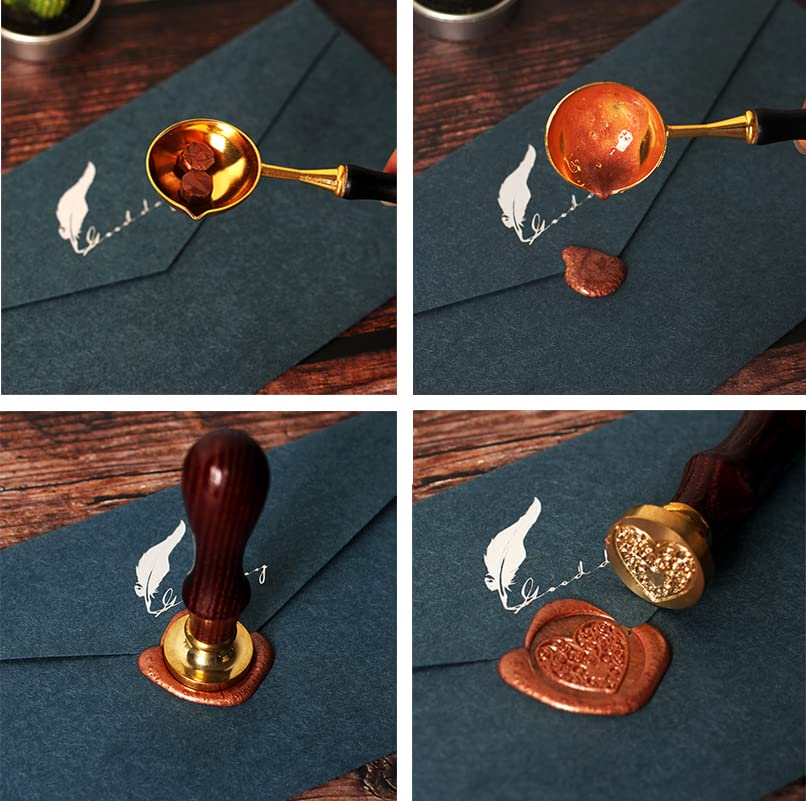 400 Pieces Sealing Wax Beads for Seal Stamp, PORXFLY Wax Seal Beads Great for Wedding Invitations, Wine Packages,Cards Envelopes, Gift Wrapping (Blue) - color: Blue