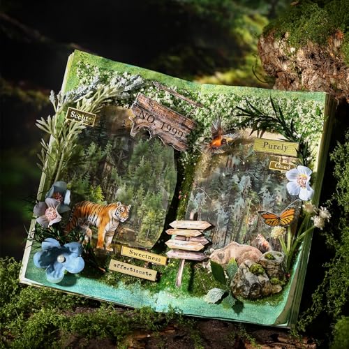 4 Rolls Forest Scenery PET Tape for Scrapbook Journaling - color: Forest Adventure
