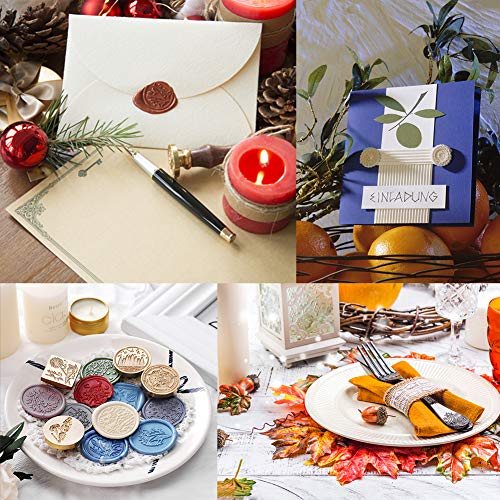 CRASPIRE Letter K Wax Seal Stamp Alphabet Initial Sealing Wax Stamps Vintage Retro 25mm Removable Brass Head with Wooden Handle for Wedding Invitations Party Envelope Thanksgiving Christmas Halloween - style: Letter K