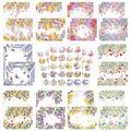 160 Pcs Stationery Paper Envelopes Set | Includes 50 Writing Paper & 50 Envelopes & 60 Stickers, Lovely Floral Letter Writing Stationery Paper Envelopes(10Style) - color: Wildflower 1
