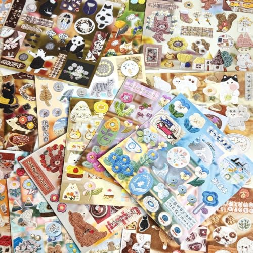 Kawaii Japanese Sticker Book, 30 Sheets 800+ Cartoon Forest Animal Aesthetic Stickers for Journaling, Scrapbooking, Planner & DIY Handcraft Projects - color: Light Pink