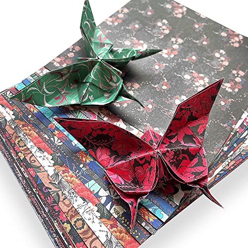 Origami Paper 6x6" Double Sided 100Sheets 50Colors Origami Kit,Craft Paper - color: 100sheets-flowers