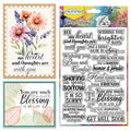 CHGCRAFT Sympathy Wishes Clear Stamp Silicone Clear Stamps Transparent Handicraft Stamps for DIY Scrapbooking Photo Album Decorative Cards Making, Word, 6.3x4.3inch - style: Sympathy Wishes