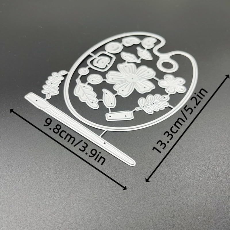 Metal Cutting Die for Scrapbooking, Tools Card Making Supplies Durable Cut Stencils for DIY Scrapbook Photo Album Decorative Paper Card (Flower Palette 5.2 x 3.9 in) - color: Flower Palette 5.2 x 3.9 in