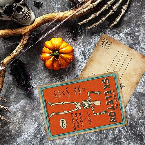 AnyDesign 36 Pack Vintage Halloween Postcards Scary Pumpkin Cats Blank Postcard 9 Design Retro Style Horror Holiday Note Postcards for Halloween Party Favor Supplies, 4 x 6 Inch