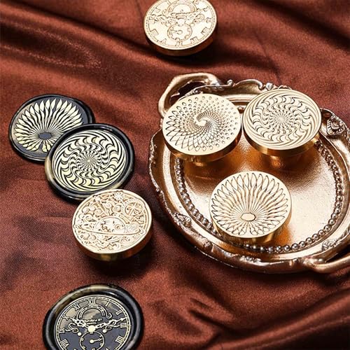 Wax Seal Stamp, Spiral Sealing Wax Stamp, Triangle Vortex Pattern with Hypnotic Sacred Geometry Design for Journals, Envelopes, Art Crafts - color: Triangle vortex