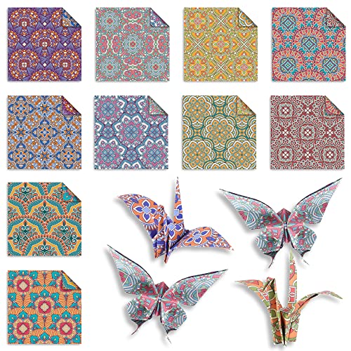 Origami Paper 6x6" Double Sided 50 Sheets 10 Colors Origami Kit,Craft Paper - color: 50sheets-bohemia