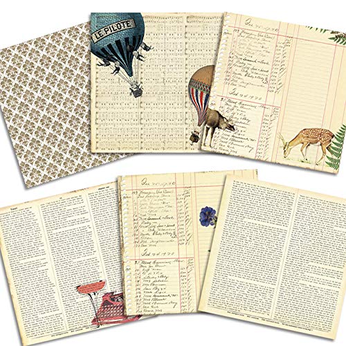 Vintage Woodland Creature Cute Decopodge Paper Pack 6x6, Christmas Deer Decor Floral Pattered Single-Sided Printed Scrapbook Paper Pad For Jurnals, Scrapbooking, Cardmaking Crafts Supplies-24s - color: 6x6 Jungle