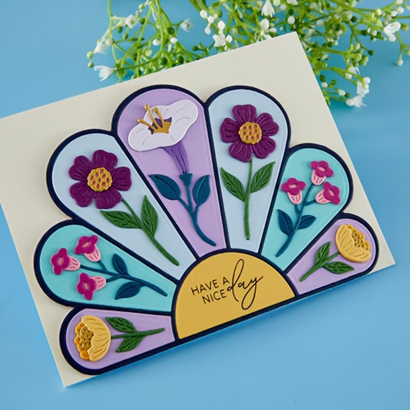 Lapoo Flowers Cutting Die for Scrapbooking - Durable Metal Cutting Die for DIY Scrapbook Photo Album Decorative Paper Card, Scrapbooking Die-cuts (Various Flowers 6.3 x 4.3 in) - color: Various Flowers 6.3 x 4.3 in