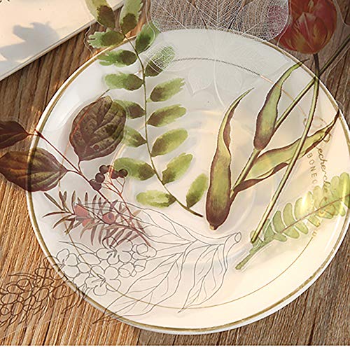 MAXLEAF Transparent Nature Flower Stickers, 120PCS Waterproof Vintage Plants Flowers Leaves Fern Clear Stickers for Journaling Planners Scrapbook Laptops Diary Decoration (Leaves and Flowers) - color: Leaves and Flowers