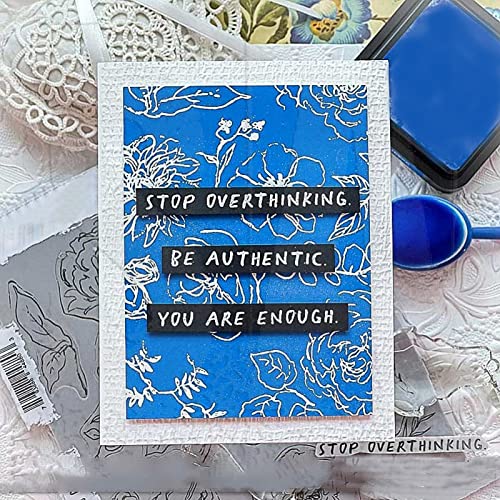Briartw Words Phrases Greetings Wishes Blessings Clear Rubber Stamp DIY Scrapbooking Stamping Seal Silicon Stamp Craft Cardmaking Art Album Decor Gift Paper Card 6x7.5inch