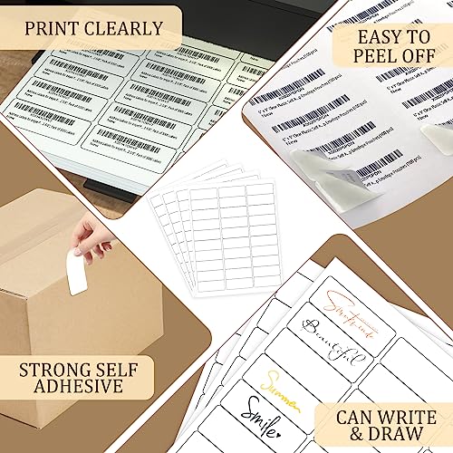 FungLam 1" x 2-5/8" Shipping Address Labels 900 Label Stickers Paper for Laser/Inkjet Printer 30 per Page Printable Mailing Labels (30 Sheets, 900 Labels) - size: 30 sheets / 900 labels