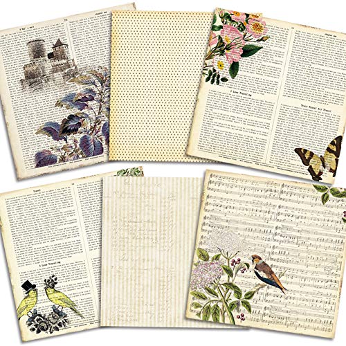 Vintage Woodland Creature Cute Decopodge Paper Pack 6x6, Christmas Deer Decor Floral Pattered Single-Sided Printed Scrapbook Paper Pad For Jurnals, Scrapbooking, Cardmaking Crafts Supplies-24s - color: 6x6 Jungle