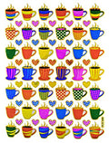 Coffee Tea Cup Waterproof Self-Adhesive Metallic Foil Decorative Scrapbook Sticker, Nice Size for Day Planner, Homemade Calendar, Journal, Letters, and Cards. (420 Stickers) (ST-10-COFFEE)