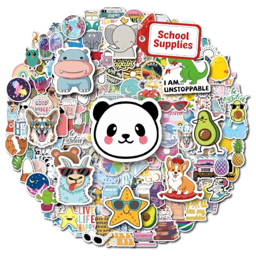 200Pcs Water Bottle Stickers for Kids Teens, Waterproof Vinyl Stickers - color: 200pcs Water Bottle Stickers