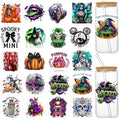 Halloween UV DTF Cup Wraps for 16 oz, 20 Sheets UV DTF Stickers, Uvdtf Cup Wraps, Cold Transfer Stickers for Tumblers, Glass Cups, Rub on Transfers for Crafts, Vinyl Decals for Mugs Coffee - style: Halloween-02
