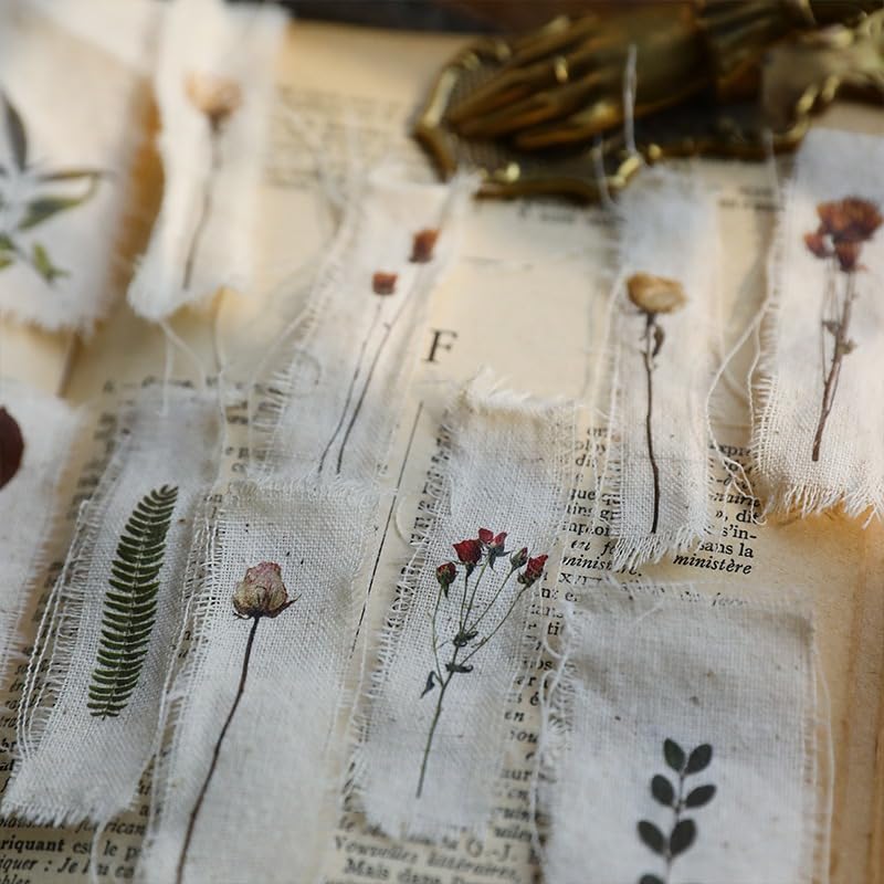 CATaireen Rub on Transfers for Crafts Vintage Scrapbooking Stickers Small Decals Adults Journaling DIY Supplies Use for Fabric Paper Wood Stone Canvas Acrylic Cloth (Dried Flower) - style: Dried Flower