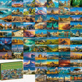 70 Illustrated Around the World Travel Landmark Postcards