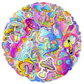 100 Pack Holographic Mushroom Stickers for Laptop Water Bottles Scrapbook, Mushroom Party Favors