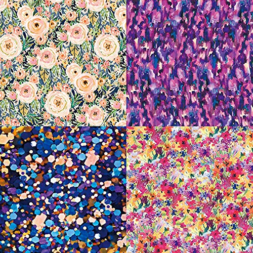 Scrapbook Paper Pad 6x6 Floral Colored Designs, Single-Sided Decoupage Sheets, Colorful Cardstock for DIY Scrapbooking, Backgrounds, Cardmaking, Junk Journal Craft Supplies - 24 Pcs - color: 6x6 Floral