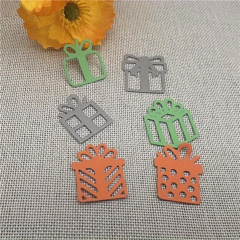 Lapoo Tool Metal Cutting Die for Scrapbooking - Durable, Cut Stencils for DIY Scrapbook Photo Album Decorative Paper Card, Card Making Supplies, Embossing (6 Kinds of Gifts 4 x 3.1 in) - color: 6 Kinds of Gifts 4 x 3.1 in