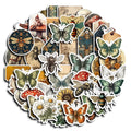 100 Pcs Vintage Insects Botany Forest Theme Vinyl Stickers - style: Butterfly-1