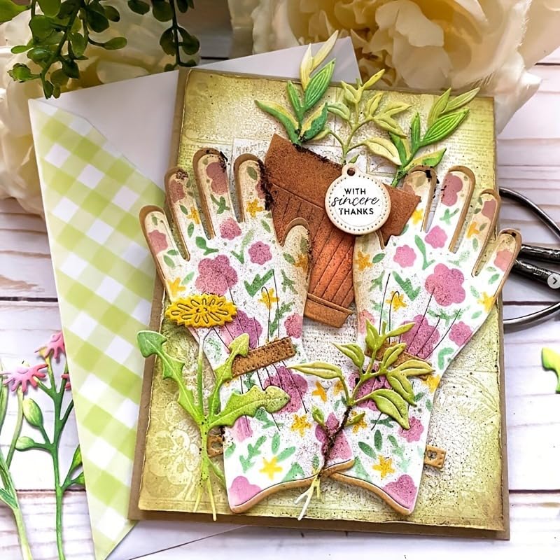Lapoo Tool Metal Cutting Die for Scrapbooking - Durable, Cut Stencils for DIY Scrapbook Photo Album Decorative Paper Card, Card Making Supplies, Embossing (Gloves Tools 4 x 3.7 in) - color: Gloves Tools 4 x 3.7 in