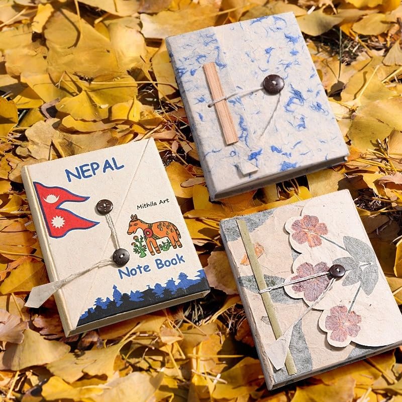 Handmade Journal Notebook, Blank Sketchbook, Craft Journal Material Book for Scrapbooking Drawing Writing (style1)